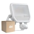 Voordeelpak 4x Ledvance LED Breedstraler Aluminium Wit 41W 6000lm 100D - 840 Koel Wit | IP65 - Bewegings- en Lichtsensor - Symmetrisch